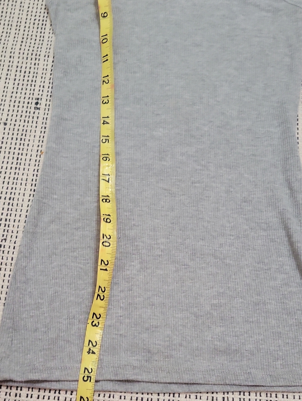 Active Basic Racerback Gray Ribbed Tank with Gray Trim Small - Picture 7 of 8